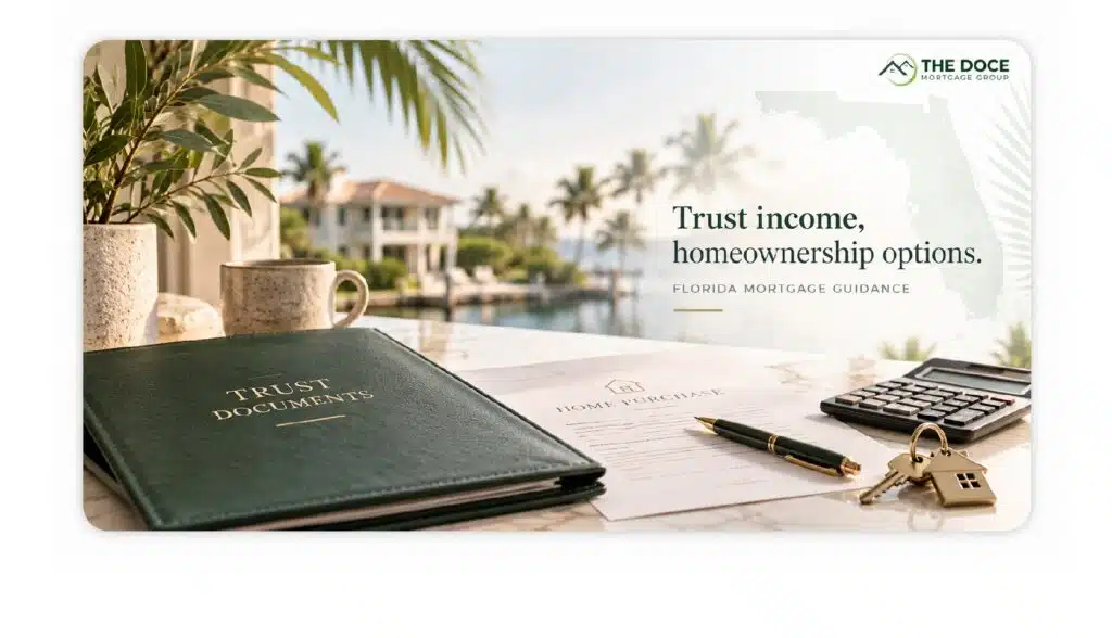 Can you buy a home in florida using trust income?