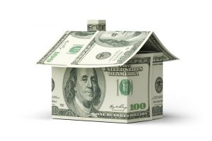 MoneyHouseDollarBillRealEstateIsolatedOnWhiteBusiness