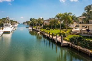 AerialDroneViewOfCoralBayAreaExclusiveAndLuxury
